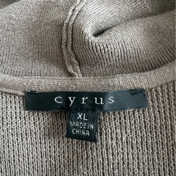 CYRUS Long Knit Cardigan/Duster in dark rose gray women’s size XL - Picture 3 of 8